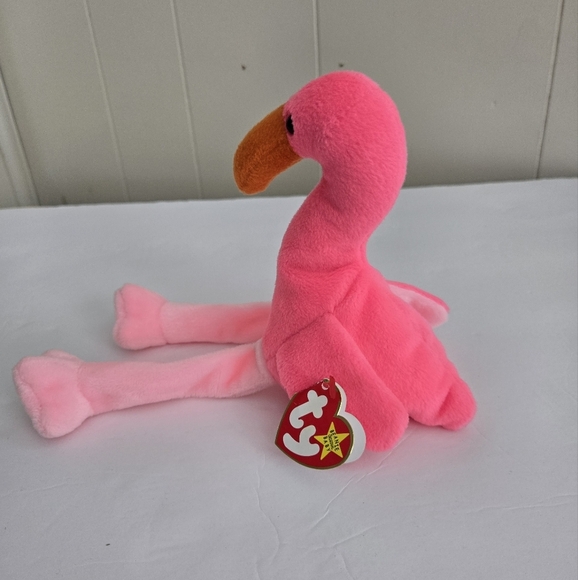 Ty Flamingo Plush Toy 1995 - Picture 2 of 5